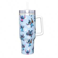 Lilo And Stitchs Insulated Tumbler With Straws Cartoon Vacuum Coffee Mugs Outdoor Travel Car Bottle Cup, 40oz - 18 + ONE SIZE - View 1
