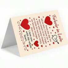 1pcForever In Love Romantic Greeting Card For Couples Expressing Deep Commitment And Stronger Love Ideal For Anniversaries Valentines Day Or Special Relationship Moments Gift For Him Or HerEnvelope + Card - Multicolor - View 8