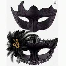 Couples Masquerade Makeup Role Play Party Masks Set, Venetian Carnival Plastic Halloween Costume Masks, Suitable For Men And Women - Multicolor - View 11