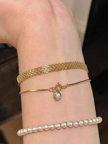 8件套不锈钢实心圆环耳环套装，男女皆宜，可叠戴，18K镀金迷你耳骨环 - 耳扣 - 查看 9