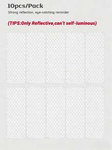 Baby Stroller Accessories Reflective Stickers, Collision Warning Night Light Stickers - White - View 8