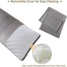 WhatsBedding Almohada Corporal de Espuma viscoelástica para Adultos, Almohadas de Cama Grandes con Relleno Suave, 20 x 54 (Blanco) - Blanco acolchado - Ver 3