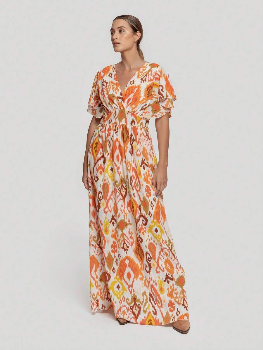 ARMONIAS Women Midi Dresses - QUẢ CAM - Xem 1