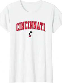 Cincinnati Bearcats Arch Over Logo Officially Licensed T-Shirt - White - View 1