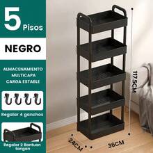 Estante de plástico Marco práctico de almacenamiento Estanterías de varias capas negras Clasificación de estanterías de bocadillos y escombros - Negro - Ver 12