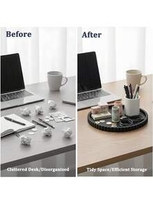 12 英寸蕾丝圆形硅胶浴室台面和梳妆托盘 - 硅胶浴室托盘，用于存放化妆品、珠宝、蜡烛、皂液器、现代浴室装饰、咖啡桌装饰、蜡烛、香水和植物展示托盘。 - 彩色 - 查看 6