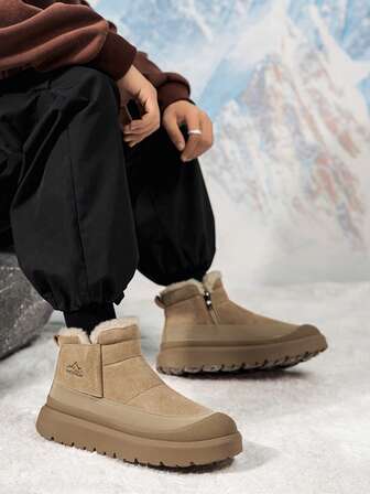 Men's 2025 Winter New Plush Thickened Soft Bottom Anti-Slip Warm Winter Shoes