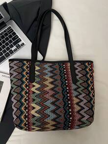 New Luxurious High-End Versatile Women Shoulder Tote Bag - Black - View 9