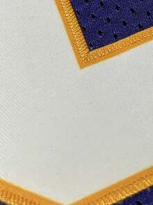 Herren 18 Lila American Football Trikot Lässig Kurzarm Besticktes Gesticktes V-Ausschnitt T-Shirt Party Rugby Sport Oberteil