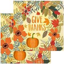 Boston International servilletas de papel para cócteles y bebidas, , 5 x 5-Inches, 1(12.70cm (5") x 12.70cm (5") Give Thanks Floral) - Multicolor - Ver 4