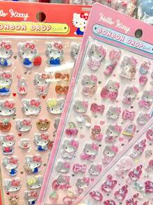 1pc Cute Cartoon Music Anime Sticker, 3D Stereo DIY Sticker, Phone Sticker, Children's Creative Sticker, Black Pupil Waterproof Sticker, Decorative Sticker For Party, Handcraft, Phone, Girls' Gift. Note: Some Color Variations May Occur, Shipped Randomly. - Multicolor - View 1