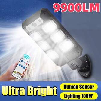 Outdoor Super Bright LED Solar Light High Lumen Wall Light With Motion Sensor Remote Control Multi-Mode Wall Light Garden Garage Courtyard Street View Spotlight