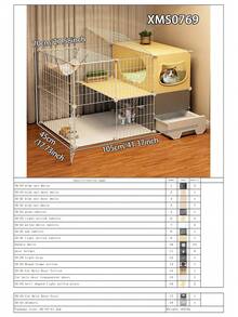 带猫砂盆抽屉的猫笼，一体式大空间猫柜，简约家用猫屋 - 彩色 - 查看 19