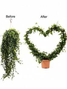 1pc Heart-Shaped Metal Garden Plant Trellis, Mom Gift Decor Potted Plant Support Pole, Black Coated, Adjustable Potted Plant Stand, Suitable For Vines, Vegetables, Vining Flowers, Patio Climbing Frame, Climbing Plants, Wrought Iron Climbing Plant, Living Room Decor, Valentine's Day - Multicolor - View 6