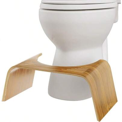 Slim Teak Toilet Stool 7" 1.29 Kg