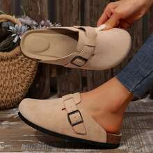 Shoes For Women Stylish And Versatile Slippers Flats Shoes For Outdoor Comfort And Elegance Summer Slides Clogs - Màu be - Xem 5