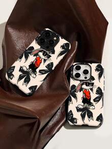Funda para teléfono con diseño de conejito, compatible con fundas ,  17,  16 Pro Max,  15 Pro Max,  13 y  12. Moderna funda protectora de doble capa con una excepcional absorción de impactos. El regalo perfecto para amigos, familiares, seres queridos y cualquier celebración. - Blanco - Ver 1