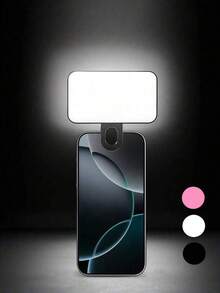 buguangdeng 1 pieza Luz de relleno LED para selfie, Luz de teléfono LED con 3 modos de iluminación, Luz de relleno portátil y de clip mini, Maquillaje, transmisión en vivo, luz de video/fotos recargable para teléfono y cámara para conferencias de Zoom - Luz de relleno - Ver 2