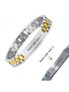 Personalized Men's Carved Eye Bracelet, Customized Eye Photo Bracelet, Laser Engraved Couple's Eye Photo Bracelet Jewelry, Gift For Boyfriend Eye Bracelet