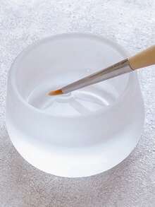 1个磨砂玻璃调色盘，带金属盖，可盛放丙烯酸液体和粉末，适用于专业美甲，是美甲沙龙必备用品和工具，也适用于美甲用品、美甲工具、美甲工具、返校季、美甲、美甲工具（适用于美甲贴纸）、居家美甲、返校季、DIY美甲爱好者，是送给美甲师、初学者和学生的完美圣诞节、感恩节和生日礼物 - 白色 - 查看 6