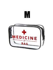 1个全新药品收纳袋 - 透明化妆工具袋、医疗包、旅行必备品、便携式旅行化妆工具袋（带拉链）、透明PVC化妆工具袋（适用于海滩）、防水收纳袋、透明收纳袋、标准航空PVC化妆包，可存放药品、医疗包等。情人节礼物、斋月礼物、感恩节礼物、化妆包、旅行必备品 - 彩色 - 查看 12