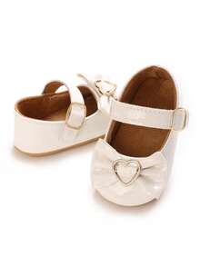 6-12个月女婴柔软防滑平底玛丽珍鞋，春夏款 - 白色 - 查看 4