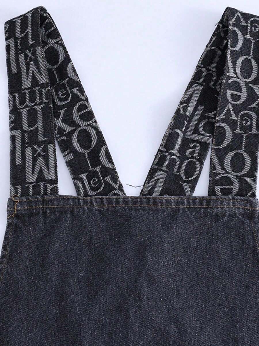 Denim Apron Soft - Unisex Bib Apron With Multifunctional Tool Pocket - Dark Wash - View 1