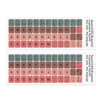 2pcs Spanish Keyboard Stickers Key For Laptops And Desktop Computers - Affordable Keyboard Skins, Durable PVC Material, Easy-To-Apply Numeric Keypad Labels For Enhanced Typing Comfort, Laptop Keyboard Decals