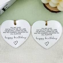 Geburtstagsgeschenk, Du wirst geliebt, Acryl-Erinnerungsstück für wunderbar, Alles Gute zum Geburtstag, Acryl-Herzförmige Ornamente - Verschiedenfarbig - Übersicht 5