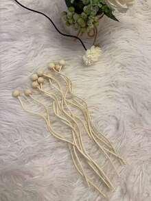 3/5pcs Set Fragrance Diffuser Rods, Unique Design, 100% Natural Rattan, Wooden Beads, Fragrance Sticks, Large S-Shape, Woven Material, Decorative Home Accessory - Multicolor - View 23