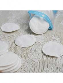 100pcs/300pcs/600pcs Disposable Round Makeup Remover Pads, 6*6cm, For Facial Care, Makeup, Skincare, Home Or Travel Use, Skincare, Living Room, Home, Bedroom, Bathroom, Travel Supplies, Wedding, Party, Birthday, Men's Gift, Mom, Dad, Friends, New Year, Accessories, Fun Gift - Blue and White - View 7