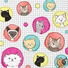Boston International IHR - Servilletas de papel de 3 capas, tamaño de invitado, corona de flores silvestres de abeja(12.70cm (5") x 12.70cm (5") Art Pop Cats) - Multicolor - Ver 1