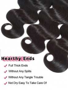 36 38 40 Inch 15A Human Hair Bundles Body Wave Bundles Human Hair Unprocessed Brazilian Virgin Hair Body Wave 3 Bundles Unit Real Human Hair Extensions For  Women Natural Black - Natural Black - View 6
