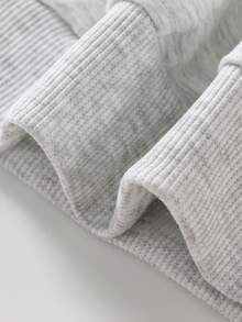 1pc Teen Boy Power & Faith Basketball & Text Pattern Sweatshirt, With Attitude, School Activity Style - Grey - View 5