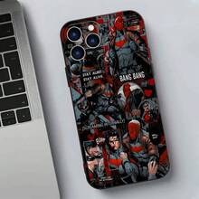 Funda de teléfono con collage de cómic de  de Warner Bros DC, compatible con iPhone 17/16/15/14/13/12/11/8/7 Pro/Pro Max/Plus/X/XS/XR/XS MAX, protección de lente, funda protectora de teléfono, licencia oficial, ¡el regalo perfecto para fans! - Mezcla de colores - Ver 6