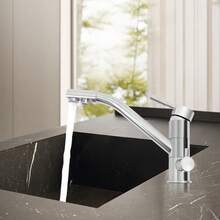 GDAE10 Rubinetto da cucina a 3 vie rubinetto da cucina girevole a 360° miscelatore 3 in 1 per filtro 'acqua rubinetto per lavabo rubinetto in ottone rubinetto per lavello rubinetto per acqua potabile 2  cromato - Silber - Übersicht 9