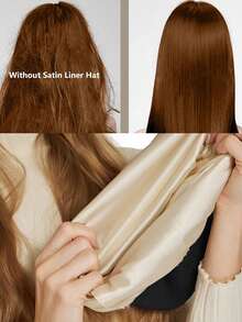 1 chiếc mũ len dệt kim lót satin, ấm áp và thời trang, kiểu dáng unisex, dày dặn, có viền, thích hợp cho các cặp đôi và gia đình, mùa thu/đông. - Nhiều màu - Xem 3
