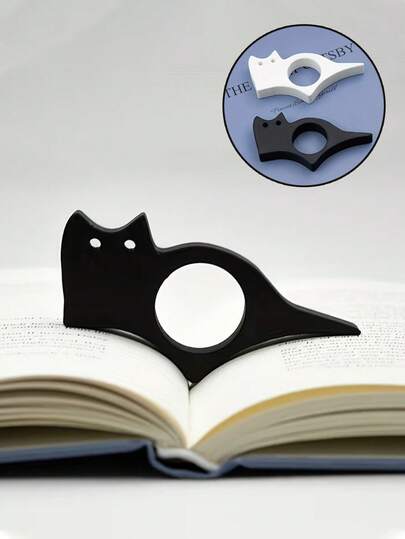 Cute Cat Thumb Book Page Clip Bookmark - Cat Themed Page Turner With Tabs, Suitable For Books, Classroom, Home Education, Decoration - Durable Page Protector For Picture Books And Learning Resources