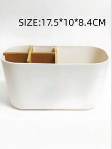 5-Slot White Marble Color Bathroom Toothbrush Holder, Electric Toothbrush & Toothpaste Rack For Vanity, Shower Area And Dressing Table. Matte Black Bathroom Toothbrush Holder, Electric Toothbrush Rack With Bamboo Divider. Children's Toothbrush And Toothpaste Storage Box, Suitable For Bathroom Countertop Accessories - White Imitation Toothbrush Holder/comb Holder - View 11