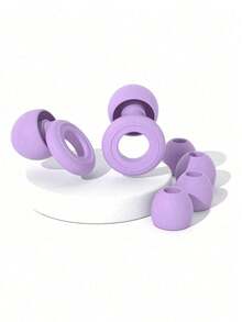 1 Set Reusable Silicone Earplugs - 28dB Noise Reduction & 70dB NRR For Sleep Snoring Sound Insulation, With 2 Earplugs & 4 Spare Parts, Ideal For Sleeping Naps Work Study, Back-To-School & Christmas Gifts