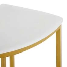 Dining Table Set For Four Chairs, Dining Room Set With MDF Tabletop And Gold Iron Frame, Velvet Chairs, Modern Luxury Dining Chairs, Grey - Gold - View 9