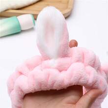 1 Cute Bunny Headband For Washing Face, Makeup, Mask, Hair Tie, Hair Organizer, Keep Your Hair Tidy - 粉色 - 查看 8