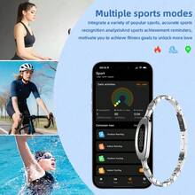Nuevo brazalete inteligente LIGE: Múltiples modos deportivos, recordatorio de período, seguimiento de actividad diaria, resistente a salpicaduras, recordatorio de alarma. Un rastreador de fitness multifuncional para mujeres. - 1 Set - Ver 6