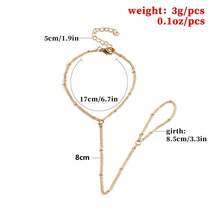 1pc Fashionable & Versatile Gold Finger Chain Bracelet, Suitable For Holidays And Parties - Gold - View 5