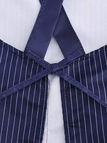 Denim Apron Soft - Unisex Bib Apron With Multifunctional Tool Pocket - Blue - View 4