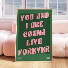 1 tấm áp phích không khung ban nhạc Oasis in nhạc Live Forever lời bài hát nghệ thuật treo tường trang trí Britpop cổ điển áp phích buổi hòa nhạc retro cho phòng ngủ ký túc xá phòng khách phòng thu âm trang trí tiệc lựa chọn quà tặng tốt nhất, quà tặng sinh nhật, áp phích vui nhộn, trang trí phòng - Nhiều màu - Xem 3