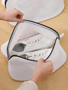 1pc Home Laundry Bag, Mesh Bag, Washing Bag, Washing Machine Filter Bag, Anti-Deformation Laundry Bag, For Machine Washing Sports Shoes, Casual Shoes And Other Athletic Shoes. Suitable For Gym Laundry, Travel Protection And Home Care. An Ideal Choice For Adults To Maintain Precious Sports Shoes.