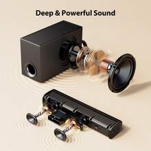 Sound Bar For Smart TV With Subwoofer, Wireless SoundBar For Smart TV, Mini Soundbars With ARC/Optical/AUX/Wireless Connect, Surround Sound System For TV/PC/Gaming/Projectors - US A Type Plug(110-127V) - View 6