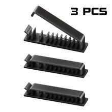 1/3pcs 10-Slot Self-Adhesive Cable Clips, Ultimate Cable Organizer For Office Desk, Home, Car And Office Supplies - Keep Your Cables Tidy! - Multicolor - View 8