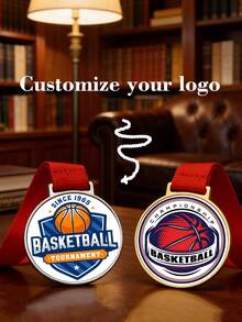 1pc Personalized Custom Metal Medal, Made Of Zinc Alloy, Personalized Medal With Uploaded Design/Picture/Logo, Competition Medal, Sports Event Marathon Honor Commemorative Medal, Can Be Used As An Incentive Gift, Includes Hanging Cord, Small And Exquisite, Engraved With Beautiful Patterns, High-Quality, Modern Style, Customization Service, Personalized Design, Unique Ideal Gift, Suitable For Him/Her, Family, Friends